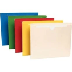 Quill Brand® Reinforced File Jacket, 2" Expansion, Legal Size, Assorted, 50/Box (74950AD) -Esseltela Shop 84502 s7