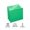 Quill Brand® File Folders, Assorted Tabs, 1/3-Cut, Letter Size, Green, 100/Box (740913BGR) -Esseltela Shop 8489C4B8 D539 412B 8122E62EFD0D3522 s7