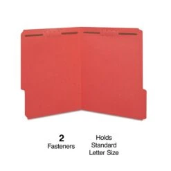Staples Reinforced Classification Folder, 2" Expansion, Letter Size, Red, 50/Box (TR18345)