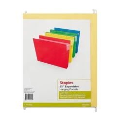 Staples Hanging File Folders, 3.5" Expansion, Letter Size, Assorted Colors, 4/Pack (TR419192) -Esseltela Shop 8A6E6ABF EE72 4718 97E4F0DA521BECB2 s7