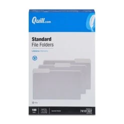 Quill Brand® File Folders, Assorted Tabs, 1/3-Cut, Legal, Gray, 100/Box (741013GY) -Esseltela Shop 8CF58E7E AC21 4053 B7D24DC6CE0D0AFF s7