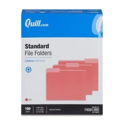 Quill Brand® File Folders, Assorted Tabs, 1/3-Cut, Letter Size, Red, 100/Box (740913RD) 7 Quill Brand® File Folders, Assorted Tabs, 1/3-Cut, Letter Size, Red, 100/Box (740913RD) -Esseltela Shop 8DB9DD4F 11C6 4CFC 9C71F29DEE5921F0 s7