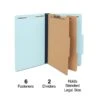 Quill Brand® Recycled Pressboard Classification Folders, 2-Partitions, 6-Fasteners, Legal, Lt Blue, 15/Box (761903) -Esseltela Shop 8F28376D 2BE3 4F6E B991ED4EC9147E3D s7