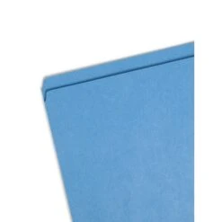 Smead File Folders, Reinforced Straight-Cut Tab, Letter Size, Blue, 100/Box (12010)