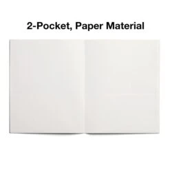 Staples 2-Pocket School Folders, White, 25/Box (50760/27537-CC)