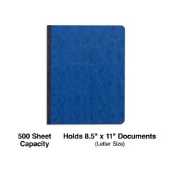 Quill Brand® Prong-Style Pressboard Covers, 8-1/2" X 11", Dark Blue (740402)