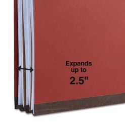 Quill Brand® 2/5-Cut Tab Pressboard Classification File Folders, 2-Partitions, 6-Fasteners, Letter, Brown, 15/Box (738036) -Esseltela Shop 96A3F6AB 227F 4A99 98D49E9AB1832262 s7