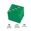 Quill Brand® Hanging File Folders, 1/5-Cut, Letter Size, Green, 25/Box (7387QGR) -Esseltela Shop 97157EC8 5863 4F70 846AF8448F32098A s7