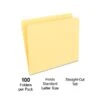 Staples File Folders, Straight Cut, Letter Size, Yellow, 100/Box (TR509661) -Esseltela Shop 98604EA7 71C7 48D9 82AF7197465D7C23 s7