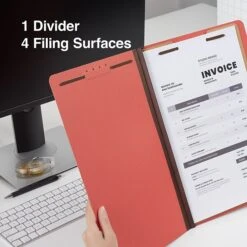 Quill Brand® 2/5-Cut Tab Pressboard Classification File Folders, 1-Partition, 4-Fasteners, Legal, Brown, 15/Box (747036) -Esseltela Shop 9A336CAC DCF1 4163 AAB3A838772498F5 s7