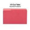 Staples File Folders, 1/3 Cut, Legal Size, Red, 100/Box (TR224550/344939)