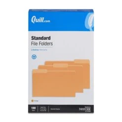 Quill Brand® File Folders, Assorted Tabs, 1/3-Cut, Legal, Orange, 100/Box (741013OE) -Esseltela Shop 9C18BBD4 B224 4313 97658029842E2DA2 s7