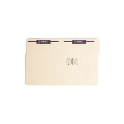 Smead Pressboard Classification Folders With SafeSHIELD Fasteners, Reinforced 1/3-Cut Tab, Letter Size, Manila, 50/Box (14555)