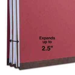 Quill Brand® 2/5-Cut Tab Pressboard Classification File Folders, 2-Partitions, 6-Fasteners, Letter, Red, 15/Box (73803) -Esseltela Shop 9F7C988C 7354 4E5F 9BEE5B05A368DA86 s7