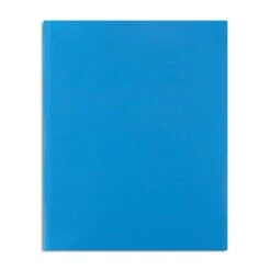 2-Pocket Portfolio With Fastener, Blue (55477)