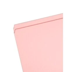 Smead Reinforced File Folder, Straight Cut, Letter Size, Pink, 100/Box (12610)