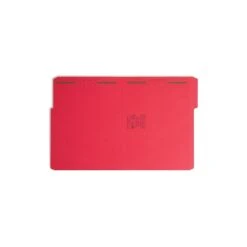 Smead Card Stock Classification Folders, Reinforced 1/3-Cut Tab, Letter Size, Red, 50/Box (12740)