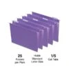 Staples Hanging File Folder, 5-Tab, Letter Size, Purple, 25/Box (TR419200) -Esseltela Shop A87DF100 597A 4439 98EC2FDDCFD690B8 s7