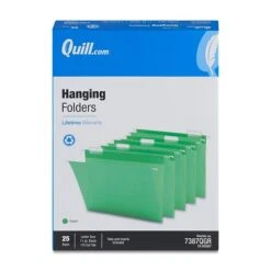Quill Brand® Hanging File Folders, 1/5-Cut, Letter Size, Green, 25/Box (7387QGR) -Esseltela Shop AD040562 94E0 48C6 AAC2AF728B400241 s7