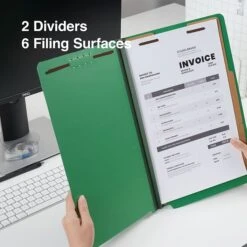 Quill Brand® End-Tab Partition Folders, 2 Partitions, 6 Fasteners, Emerald Green, Legal, 15/Box (749034) -Esseltela Shop AF9D6617 FEA1 4709 B4C8E8B7F1E58A44 s7