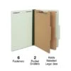 Quill Brand® Recycled Pressboard Classification Folders, 2-Partitions, 6-Fasteners, Legal, Green, 15/Box (761901) -Esseltela Shop C4E7FAF0 24BD 4ED4 9B1FC45F9994AFD1 s7