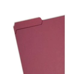 Smead File Folder, 3 Tab, Letter Size, Maroon, 100/Box (10275)
