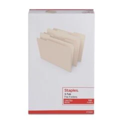 Staples File Folder, 1/3 Cut Tab, Legal Size, Manila, 100/Box (163360/TR56680) -Esseltela Shop C5D81A90 7455 40C2 AA3342974F55DD19 s7