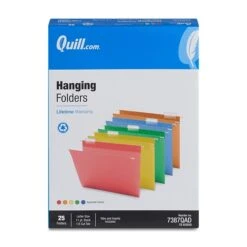 Quill Brand® Hanging File Folders, 1/5-Cut, Letter Size, Assorted, 25/Box (7387QAD) -Esseltela Shop C7D0B70B 8775 423F A20CCB56152166F7 s7