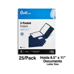 Quill Brand® 2-Pocket Folders, Dark Blue, 25/Box (712523) -Esseltela Shop CAFE7822 FF31 4BD3 BC844103B1ECF6E7 s7