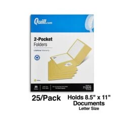Quill Brand® 2-Pocket Folders, Yellow, 25/Box (712570) -Esseltela Shop CBF03FA9 49F6 4ED0 8F81AE24B363F45B s7