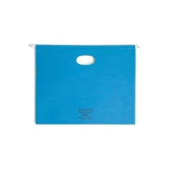 Smead Hanging File Folders, 1/5-Cut Adjustable Tab, Letter Size, 2" Expansion, Sky Blue, 25/Box (64250)