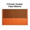 Quill Brand® 2-Pocket Folders, Orange, 25/Box (712580)