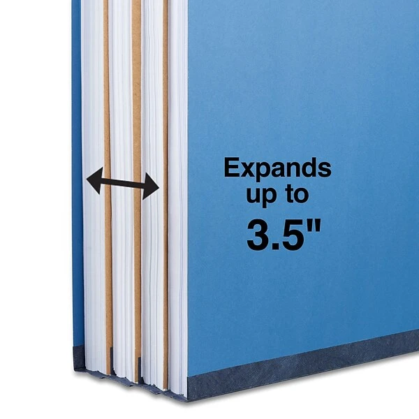 Quill Brand® 2/5-Cut Tab Pressboard Classification File Folders, 3-Partitions, 8-Fasteners, Legal, Blue, 15/Box (7-45026) 5 Quill Brand® 2/5-Cut Tab Pressboard Classification File Folders, 3-Partitions, 8-Fasteners, Legal, Blue, 15/Box (7-45026) - Image 3