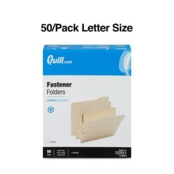 Quill Brand® Heavy-Duty Reinforced Assorted Tabs 1-Fastener Folders, Letter, Manila, 50/Box (737511) -Esseltela Shop DE890EEC AFE5 4843 A88C61344ACDCDBF s7