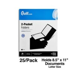 Quill Brand® 2-Pocket Folders, Black, 25/Box (712505) -Esseltela Shop E0023EA3 1361 4099 ADA7FCABD09E5950 s7