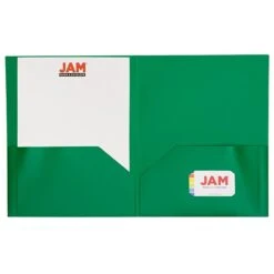 JAM Paper Plastic 2-Pocket Folders, Green, 6/Pack (382EGRD) -Esseltela Shop E2F41BBB 4A68 4607 8B88C5B69AA9FAB1 s7