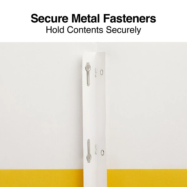 Staples 2-Pocket Pocket Folders With Fasteners, Yellow, 25/Box (50779/27546-CC) 4 Staples 2-Pocket Pocket Folders With Fasteners, Yellow, 25/Box (50779/27546-CC) - Image 2