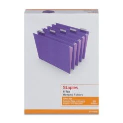 Staples Hanging File Folder, 5-Tab, Letter Size, Purple, 25/Box (TR419200) -Esseltela Shop E43B4F11 8896 4244 8C1440EF786B9BF4 s7