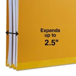 Quill Brand® 2/5-Cut Tab Pressboard Classification File Folders, 2-Partitions, 6-Fasteners, Legal, Yellow 15/Box (739038) -Esseltela Shop E86D5F48 F509 40C0 84C8BD18CDE951BE s7