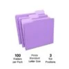 Quill Brand® File Folders, Assorted Tabs, 1/3-Cut, Letter Size, Violet, 100/Box (740913VT) -Esseltela Shop E8A6E08E 35CF 46B3 831964F9D511048B s7