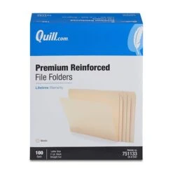 Quill Brand® Premium Reinforced File Folders, Straight Cut, Letter Size, Manila, 100/Box (751133) -Esseltela Shop EA4B335B 2FD2 4CF6 A706501D03B3D9A1 s7
