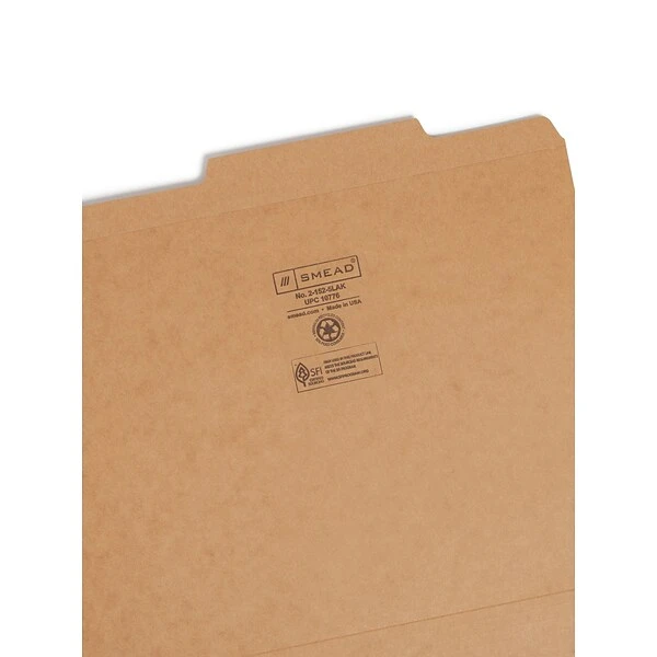 Smead File Folders, Reinforced 2/5-Cut Tab Right Of Center, Guide Height, Letter Size, Kraft, 100/Box (10776) 4 Smead File Folders, Reinforced 2/5-Cut Tab Right Of Center, Guide Height, Letter Size, Kraft, 100/Box (10776) - Image 2