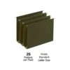 Staples Box Bottom Hanging File Folder, 2" Expansion, Letter Size, Standard Green, 25/Box (TR117515)