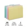 Staples File Folder, 1/3 Cut, Letter Size, Assorted Pastel Colors, 100/Box (TR459684) -Esseltela Shop EECB3747 FF3D 4F6D 9B9AA8119739004F s7