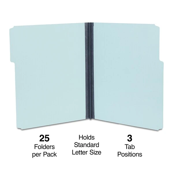 Staples File Folder, 1/3 Cut, Letter Size, Light Blue, 25/Box (TR606798) 3 Staples File Folder, 1/3 Cut, Letter Size, Light Blue, 25/Box (TR606798)