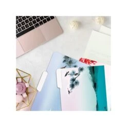 Better Office Japanese Watercolor Heavyweight File Folders, 1/3-Cut Tab, Letter Size, Assorted Colors, 12/Pack (80016-12PK)