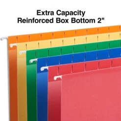 Staples Reinforced Box Bottom Hanging File Folders, 2" Expansion, 5 Tab, Letter Size, Assorted, 25/Box (TR20028) -Esseltela Shop FA837D0F 6447 4F0B BB19070784F1BEAE s7