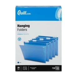Quill Brand® Hanging File Folders, 1/5-Cut, Letter Size, Blue, 25/Box (7387QBE) -Esseltela Shop FEFC2713 D547 4ECB AD6C68AB499362A6 s7