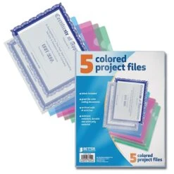 Better Office Products Non-Stick Poly Project Files Letter; 12/Pack