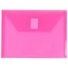 JAM Paper® Plastic Envelopes With Hook & Loop Closure, Index Booklet, 5.5" X 7.5", Fuchsia Pink Poly, 12/Pack (920V0FU) -Esseltela Shop m001299068 s7